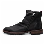 2 Botinas Shelby Cano Enrugado Masculina Couro Nobuck - Preto + Café