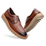 Sapato Loafer Tratorado Masculino Couro Ecológico - Avelã