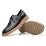 Sapato Loafer Tratorado Masculino Couro Ecológico - Preto