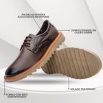 Sapato Loafer Tratorado Masculino Couro Ecológico - Café