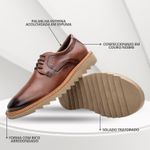Sapato Loafer Tratorado Masculino Couro Ecológico - Avelã