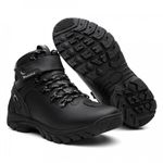 Bota Masculina Kronos em Couro Legítimo Motociclista Lançamento - Preto