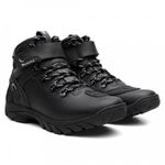 Bota Masculina Kronos em Couro Legítimo Motociclista Lançamento - Preto