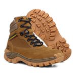Bota Masculina Alabama em Couro Legítimo Cano Médio - Mostarda