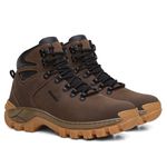 Bota Masculina Arizona em Couro Legítimo Cano Médio - Café