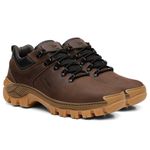 Bota Masculina Couro Legítimo Cano Curto - Marrom