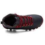 Bota Masculina Adventure Raven em Couro Legítimo - Preto/Vermelho