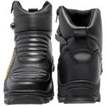 Bota Coturno Couro Legítimo Linha Motors + Palmilha Gel - Preto