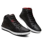 Sapatênis Botinha Masculina Cano Alto com Elástico - Preto