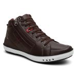 Sapatênis Botinha Masculina Cano Alto com Elástico - Café
