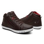 Sapatênis Botinha Masculina Cano Alto com Elástico - Café