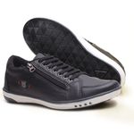 Combo 2 Pares de Sapatenis Madrid + Relógio - Preto e Azul