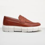 Loafer Sola Plataforma Oversized Oficial Atria Shoes Masculino - Pinhão