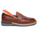 Sapato Mocassim Masculino Social CouroSlip on Mule Moderno - Avelã