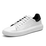 Tenis Masculino Casual Branco Sola Alta Oversize Macquen - Branco/Preto