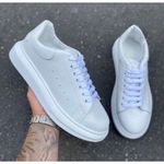 Tenis Masculino Casual Sola Alta Oversize Macquen com Relógio - Branco/Branco