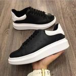 2 Pares de Tenis Masculino Casual Sola Alta Oversize Macquen - Branco/Preto + Preto/Branco