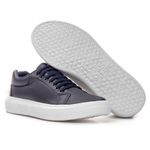 Tenis Masculino Casual Branco Sola Alta Oversize Macquen - Azul