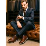 Sapato Social Fino Oxford Masculino + Cinto - Marrom