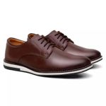 Sapato Social Fino Oxford Masculino + Cinto - Marrom