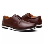 Sapato Social Fino Oxford Masculino + Cinto - Marrom