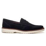 Kit 2 Mocassim Masculino Loafer Derby em Camurça - Preto + Azul