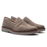 Kit 2 Mocassim Masculino Loafer Derby em Camurça - Cinza + Preto