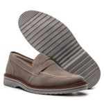Kit 2 Mocassim Masculino Loafer Derby em Camurça - Cinza + Preto
