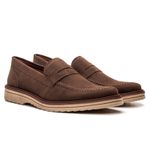 Kit 2 Mocassim Masculino Loafer Derby em Camurça - Azul + Marrom