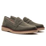 Kit 2 Mocassim Masculino Loafer Derby em Camurça - Marrom + Oliva