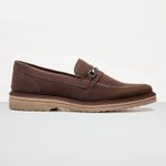 Mocassim Masculino Loafer Derby em Camurça - Café