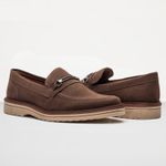 Mocassim Masculino Loafer Derby em Camurça - Café