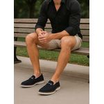 Kit 2 Mocassim Masculino Loafer Derby em Camurça - Azul + Cinza