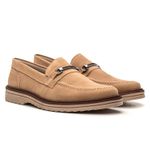 Mocassim Masculino Loafer Derby em Camurça - Areia