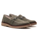 Kit 2 Mocassim Masculino Loafer Derby em Camurça - Preto + Oliva