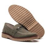 Kit 2 Mocassim Masculino Loafer Derby em Camurça - Preto + Oliva