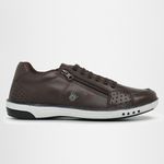 2 Tenis Masculino Casual Ajuste Elástico Leve e Confort + Relógio Digital - Café + Preto