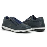 2 Tenis Masculino Casual Ajuste Elástico Leve e Confort + Relógio Digital - Azul + Preto