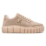 Tênis Feminino Casual com Detalhe em Estrela - Vanilla com Dourado