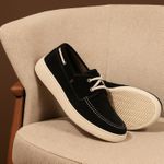 Dockside Masculino Mexico Sola Alta em Couro - Preto