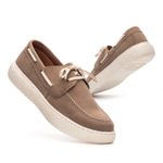 Dockside Masculino Mexico Sola Alta em Couro - Areia