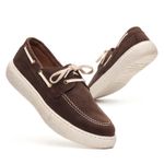 Dockside Masculino Mexico Sola Alta em Couro - Marrom