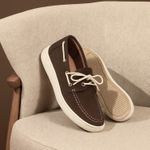 Dockside Masculino Mexico Sola Alta em Couro - Marrom