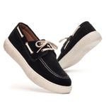 Dockside Masculino Mexico Sola Alta em Couro - Preto