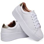 Tênis Feminino Plataforma Sola 4cm - Branco