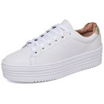 Tênis Feminino Plataforma Sola 4cm - Branco