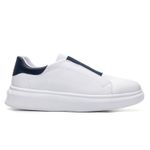 Tenis Masculino Casual Elástico Sneaker Oversize - Branco/Azul