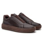 Tenis Masculino Casual Elástico Sneaker Oversize - Marrom