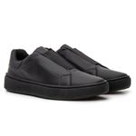 Tenis Masculino Casual Elástico Sneaker Oversize - Preto/Preto