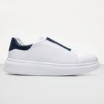 Tenis Masculino Casual Elástico Sneaker Oversize - Branco/Azul